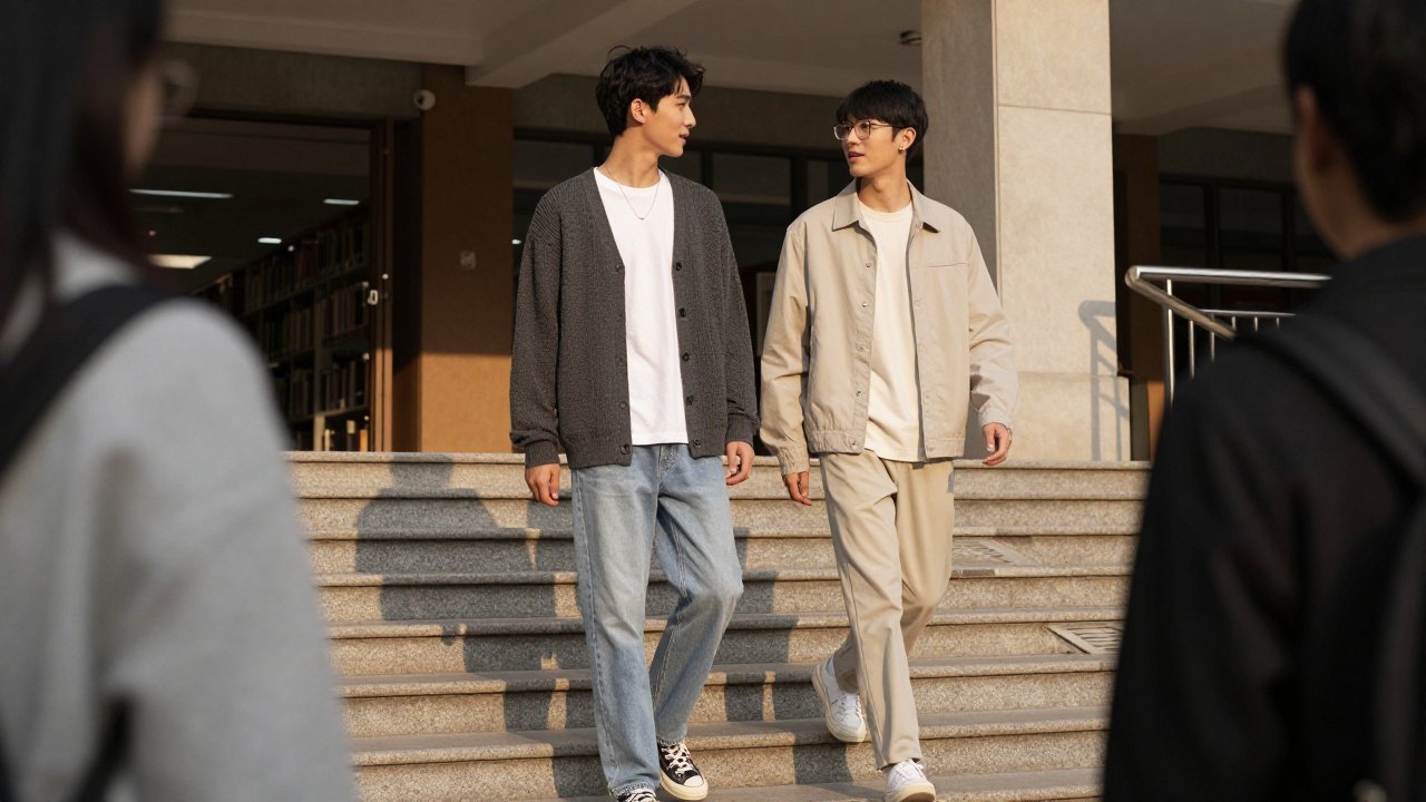 College-boy youth menswear hero