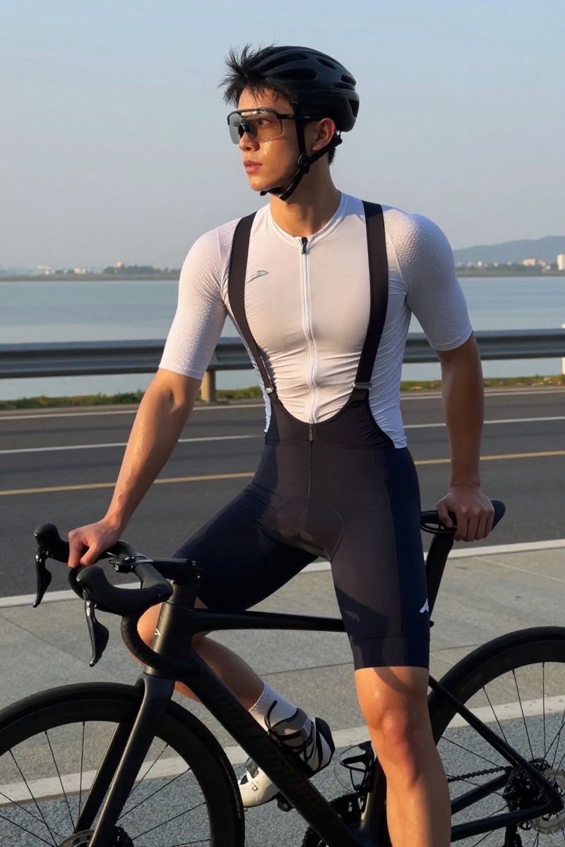 Cycling fashion editorial image