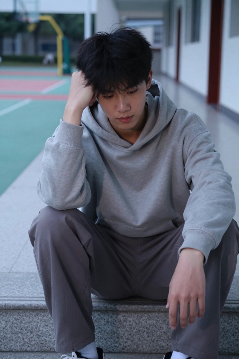 灰色卫衣校园层次正文配图