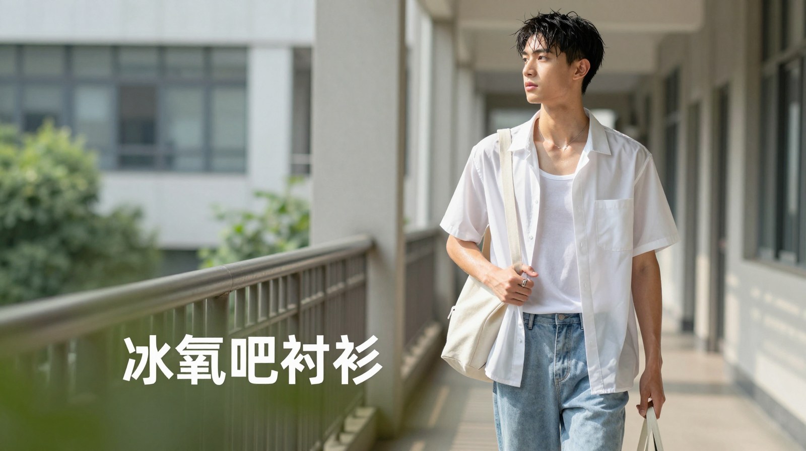 A light cooling short-sleeve shirt with clean trousers, suitable as a feature image for an ice-oxygen-bar shirt story