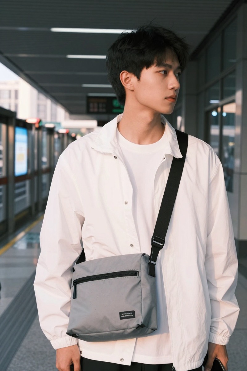 A nylon accessory and cleanfit vertical image that supports the commute logic of nylon short-sleeve shirts