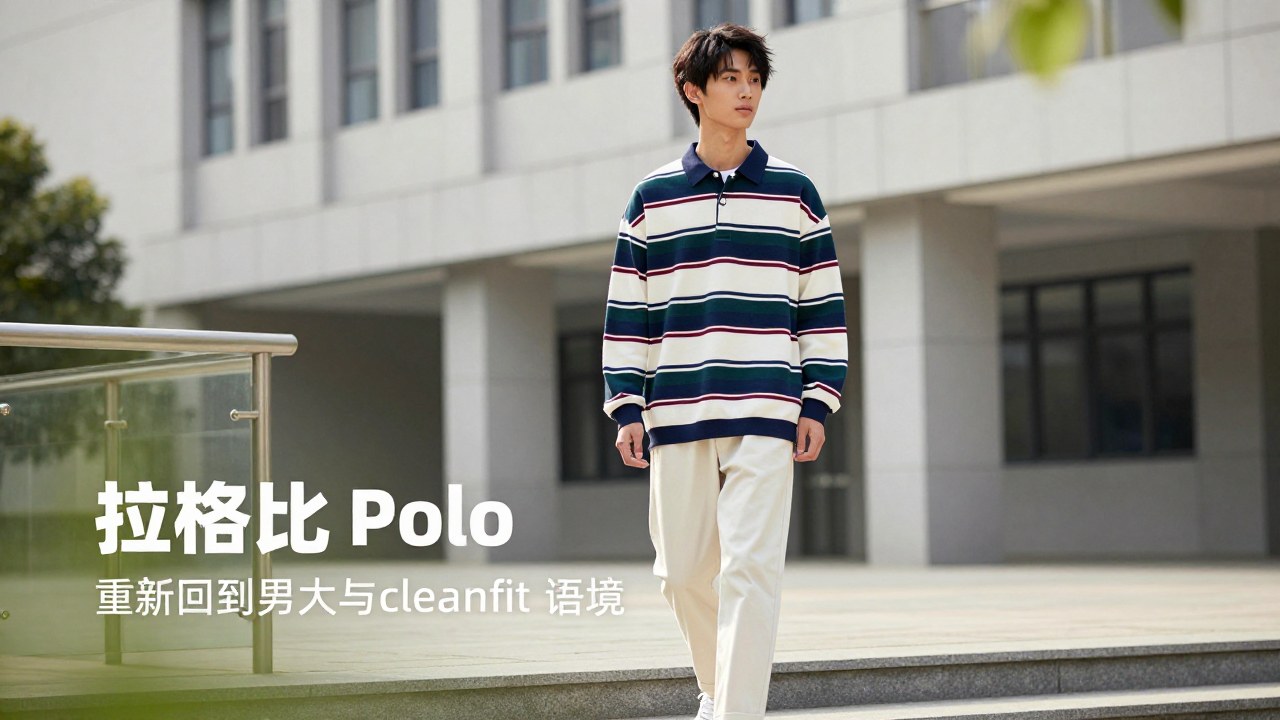 Young menswear summer upper-body image with campus sport energy for a football jersey and blokecore feature