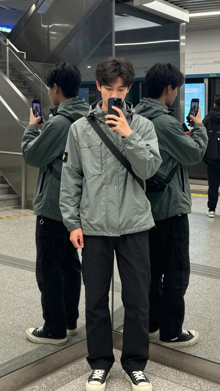 在更生活化的街头抓拍里，机能男装往往比正式 campaign 更有说服力。