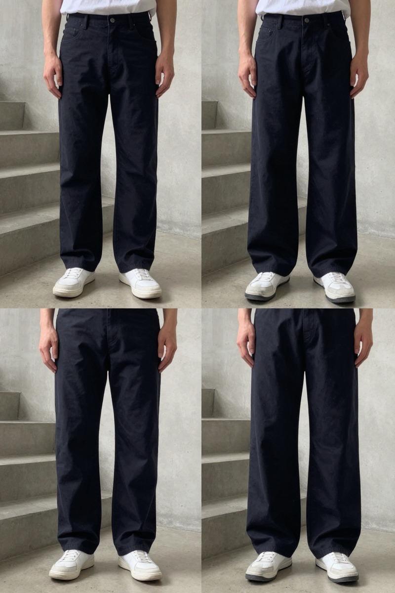 裤型变化最直观的地方，不在腰部，而在膝部空间和裤脚如何落到鞋面。
